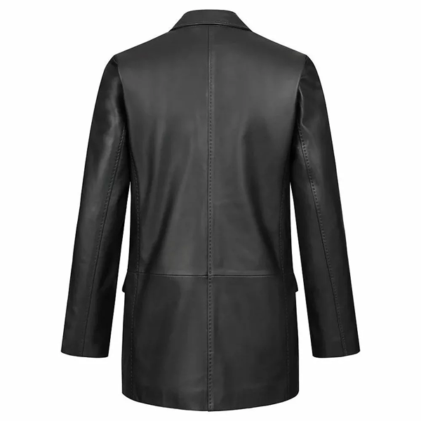 Black Leather Blazer For Women