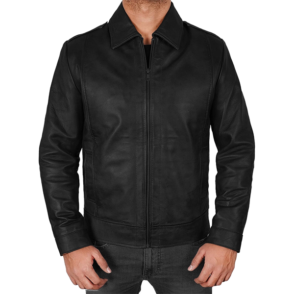 Men’s Black Real Leather Jacket