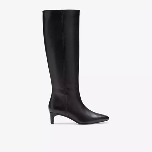 Edina Tall Black Leather Women Boot