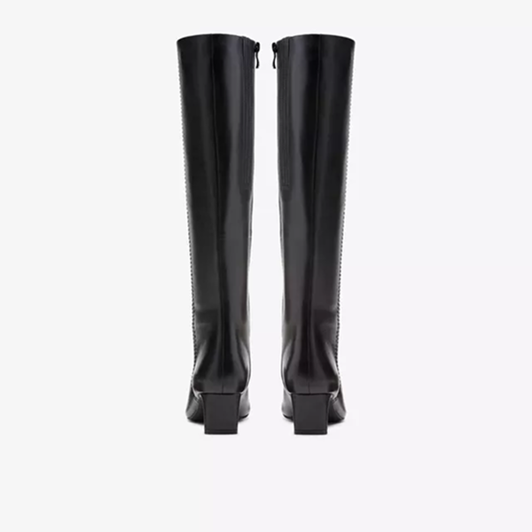 Edina Tall Black Leather Women Boot