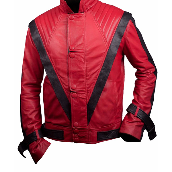Kid’s Michael Jackson Red Thriller Faux Leather Jacket