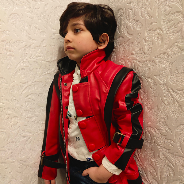 Kid’s Michael Jackson Red Thriller Faux Leather Jacket