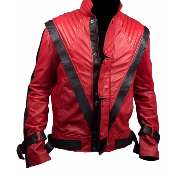 Kid’s Michael Jackson Red Thriller Faux Leather Jacket