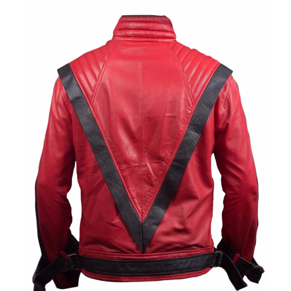 Kid’s Michael Jackson Red Thriller Faux Leather Jacket