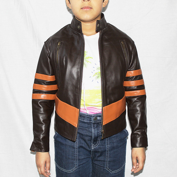 Kid’s X-Men Wolverine Brown Leather Jacket