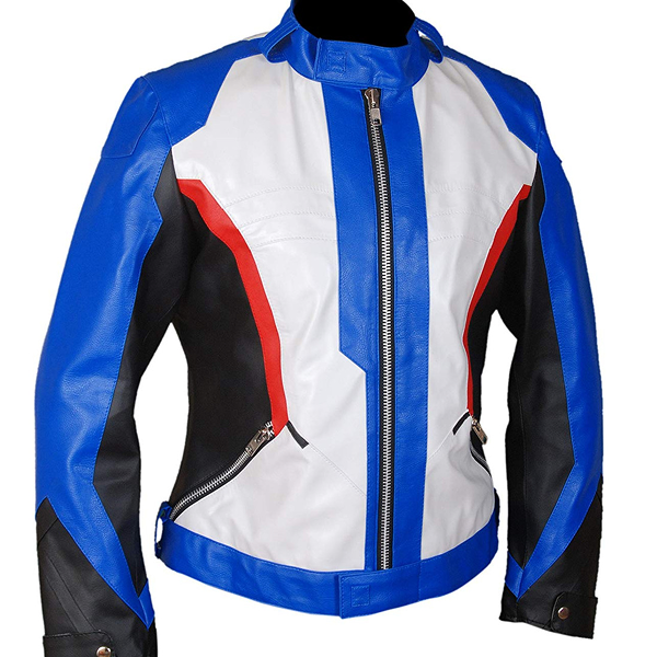 Kid’s Overwatch Soldier John Jack Morrison Faux Leather Jacket Blue