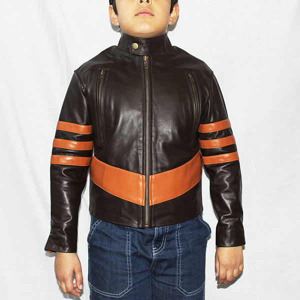 Kid’s X-Men Wolverine Brown Leather Jacket