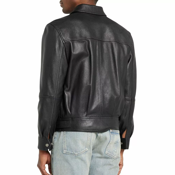 men’s classic black bomber jacket in leather men’s classic black bomber jacket in leather