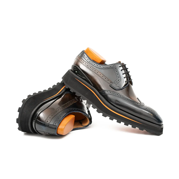 patent leather shoes platform brogues blue patent leather shoes platform brogues blue