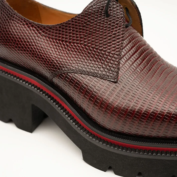 men’s embossed leather derby shoes with chunky sole men’s embossed leather derby shoes with chunky sole