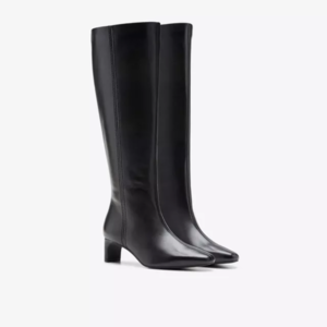 edina tall black leather women boot
