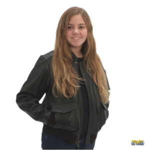 Home kid’s us army leather a 2 jacket